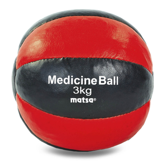М'яч медбол MATSA Medicine Ball ME-0241-3 3 кг червоний-чорний М'яч медбол MATSA Medicine Ball ME-0241-3 3 кг червоний-чорний