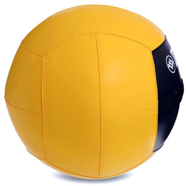 Мяч для кросфита и тренировок волбол Wall Ball FI-5168-6 6кг черный-желтый Мяч для кросфита и тренировок волбол Wall Ball FI-5168-6 6кг черный-желтый