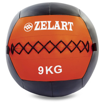 Мяч для кроссфита Wall Ball FI-5168-9 9кг черный-красный