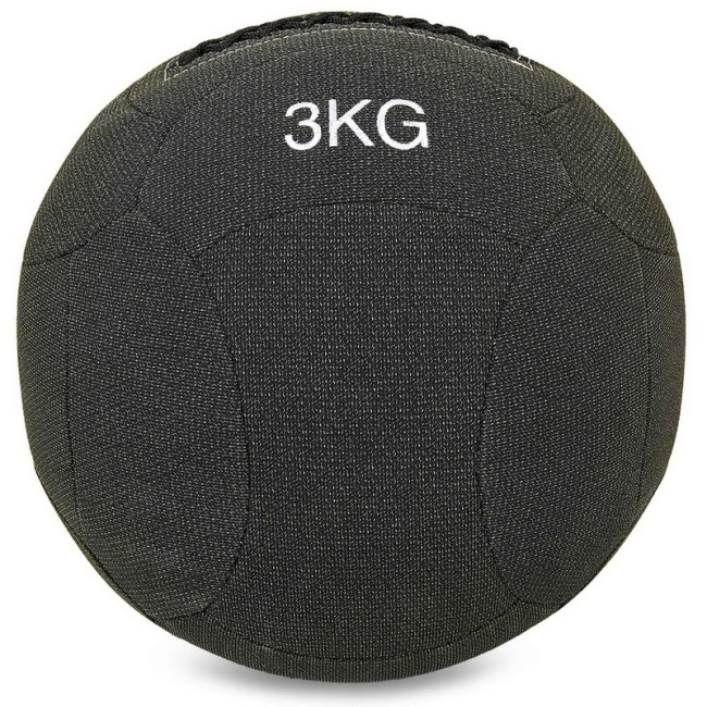 Мяч набивной для кроссфита и тренировок Wall Ball FI-7224-3 3кг черный