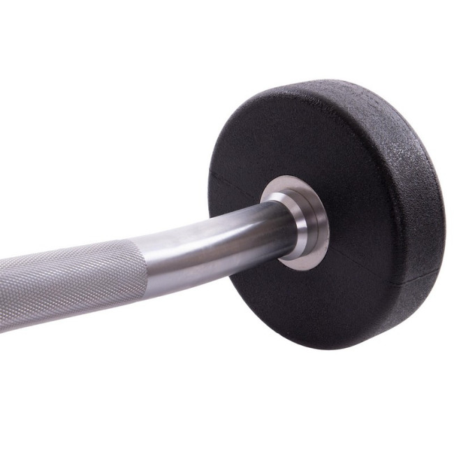 Штанга фіксована вигнута поліуретанова Urethane Barbell 15кг MODERN (гриф l-104см)