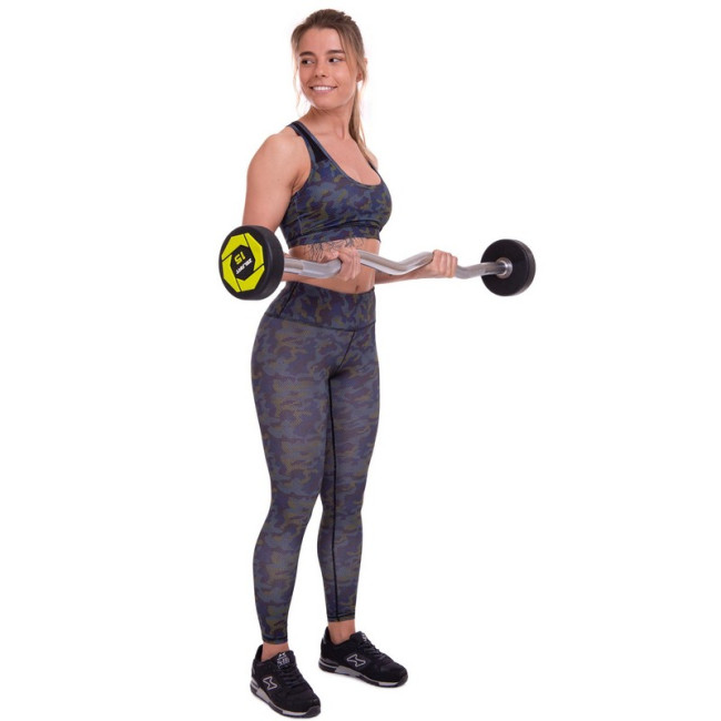 Штанга фіксована вигнута поліуретанова Urethane Barbell 15кг MODERN (гриф l-104см)