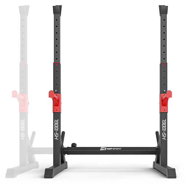 Стойки для штанги HS-1006L Черный/красный Стойки для штанги HS-1006L Черный/красный
