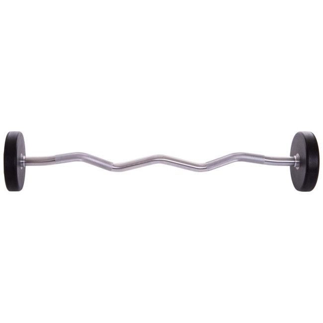 Штанга фіксована вигнута поліуретанова Urethane Barbell 20кг MODERN (гриф l-104см)