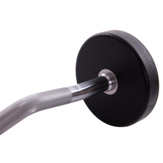 Штанга фіксована вигнута поліуретанова Urethane Barbell 20кг MODERN (гриф l-104см)