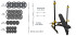 Скамья PE208 + Стойки Round PRO + 4 грифа + 100 кг металлических дисков