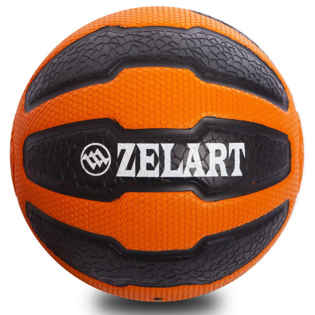 Мяч-медбол для кроссфита Medicine Ball FI-0898-7 7кг черный-оранжевый