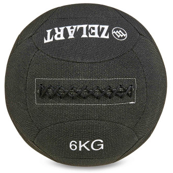 Мяч для кроссфита Wall Ball FI-7224-6 6кг черный Мяч для кроссфита Wall Ball FI-7224-6 6кг черный