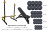 Лавка PE208 + Стійки Round PRO + Набірні штанга та гантелі RN-Sport (4 грифи та 150 кг дисків)