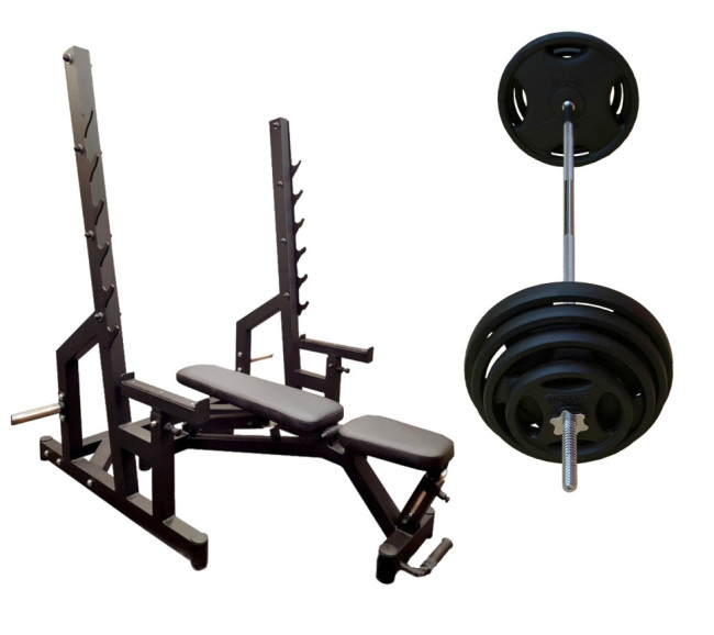 Лава Black Rock + Стійки Black Rock + Металева штанга RN-Sport Quatro 105 кг Лава Black Rock + Стійки Black Rock + Металева штанга RN-Sport Quatro 105 кг