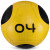 Мяч-медбол для кроссфита и тренировок Medicine Ball FI-2620-4 4кг желтый-черный Мяч-медбол для кроссфита и тренировок Medicine Ball FI-2620-4 4кг желтый-черный