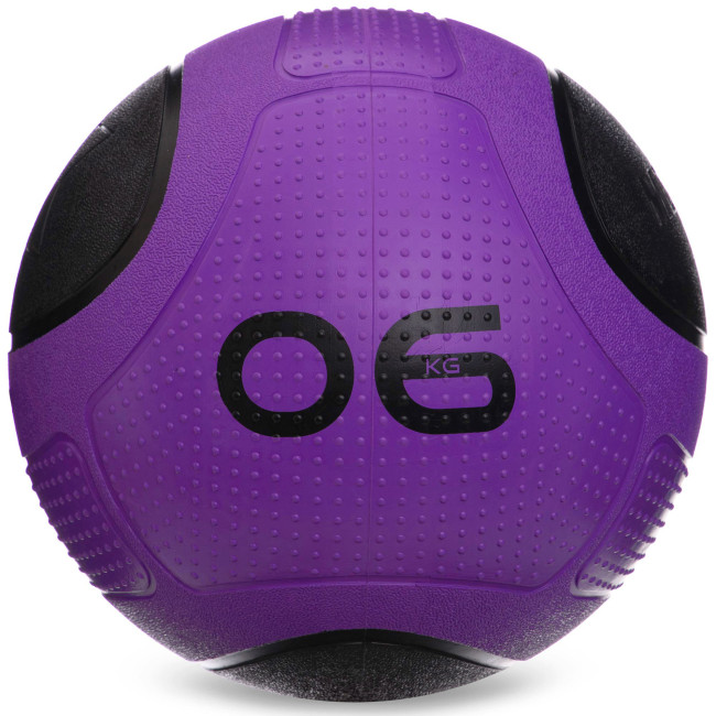 Мяч-медбол для эффективных тренировок Medicine Ball FI-2620-6 6кг фиолетовый-черный Мяч-медбол для эффективных тренировок Medicine Ball FI-2620-6 6кг фиолетовый-черный