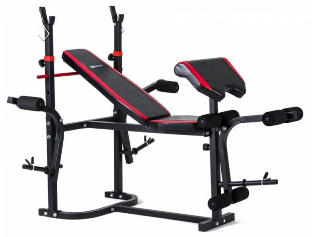 Набір Strong 133 кг. Залізні диски, грифи з лавкою HS-1020 Набір Strong 133 кг. Залізні диски, грифи з лавкою HS-1020