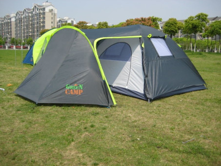 Чотиримісний двошаровий кемпінговий намет Green Camp 1009