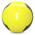 М'яч медбол для тренувань Medicine Ball FI-5121-1 1 кг жовтий-чорний