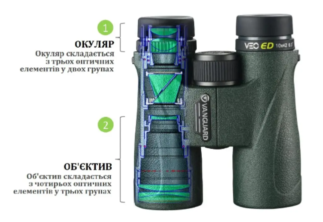 Бинокль Vanguard VEO ED 10x42 WP (VEO ED 1042)