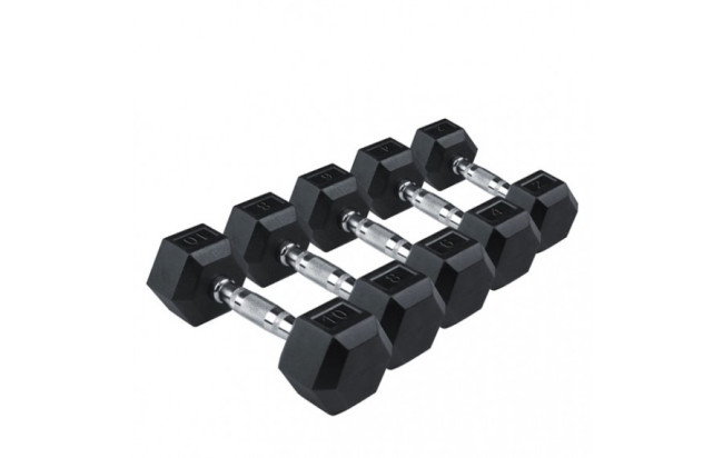 Гантелі шестигранні Rubber Hexagon Dumbbell. Ціна за 1 кг