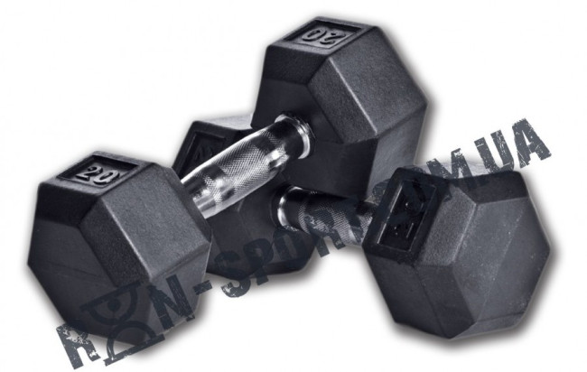 Гантелі шестигранні Rubber Hexagon Dumbbell. Ціна за 1 кг