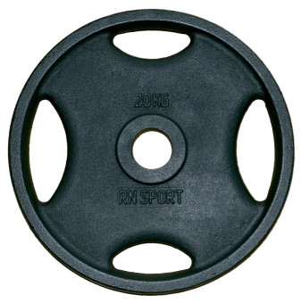 Диски RN-Sport 20 кг Ø51 мм для штанги з Quatro хватом. Чорний