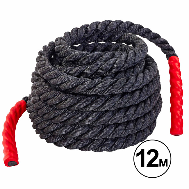 Канат для кроссфита Combat Battle Rope FI-5311-12 12 м черный Канат для кроссфита Combat Battle Rope FI-5311-12 12 м черный