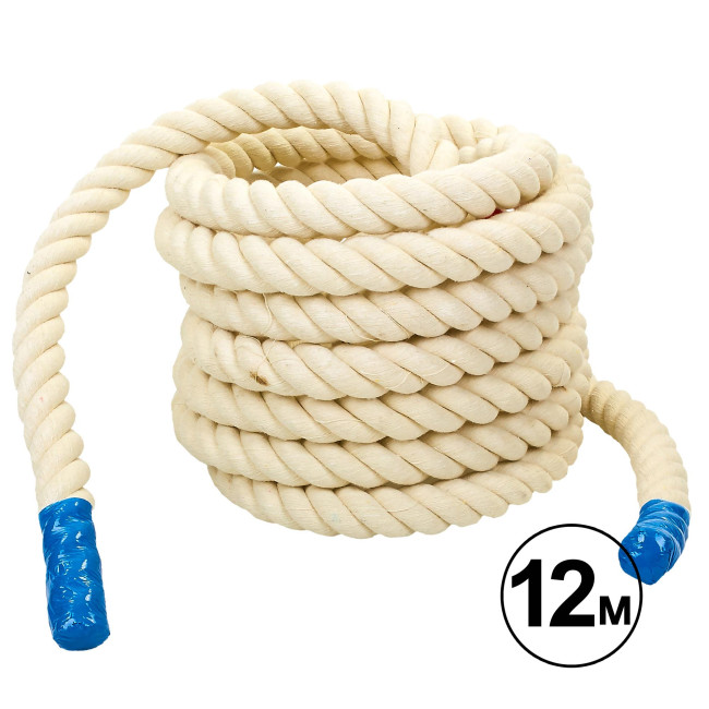 Канат для кросфіт тренувань Combat Battle Rope R-6227-12 12м білий