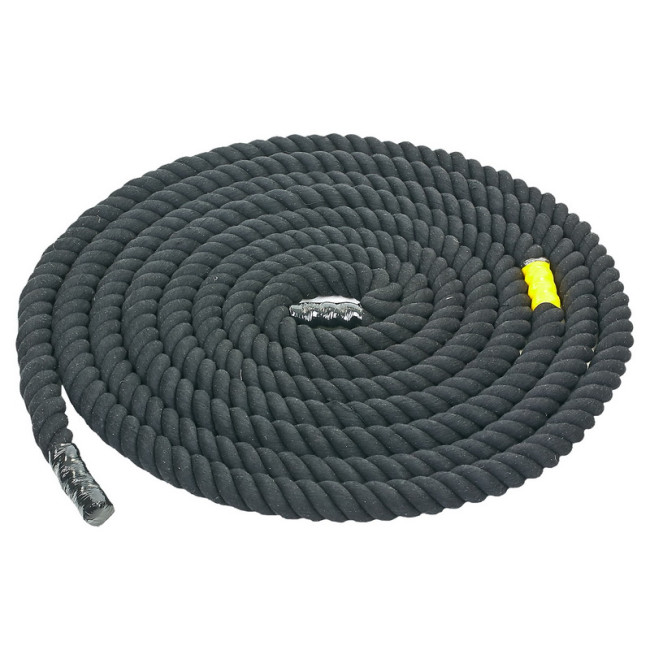 Канат для тренувань, кросфіт Combat Battle Rope R-6228-9 9м чорний Канат для тренувань, кросфіт Combat Battle Rope R-6228-9 9м чорний