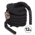 Канат для кроссфіту в захисному рукаві Battle Rope FI-5719-12 12м чорний