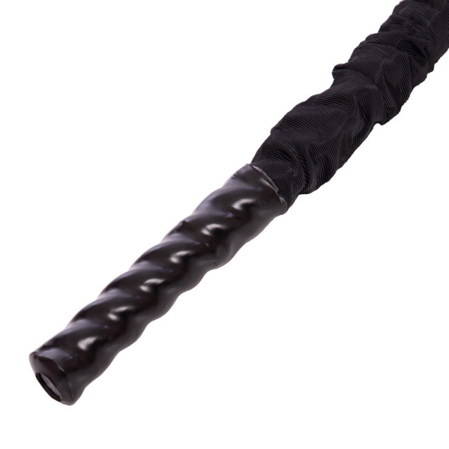 Канат для кроссфіту в захисному рукаві Battle Rope FI-5719-12 12м чорний