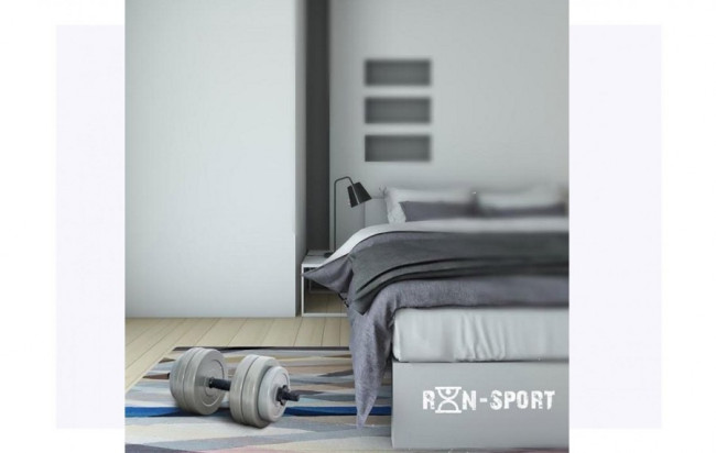 Гантель RN-Sport (Gray) - 13 кг c ABS покрытием