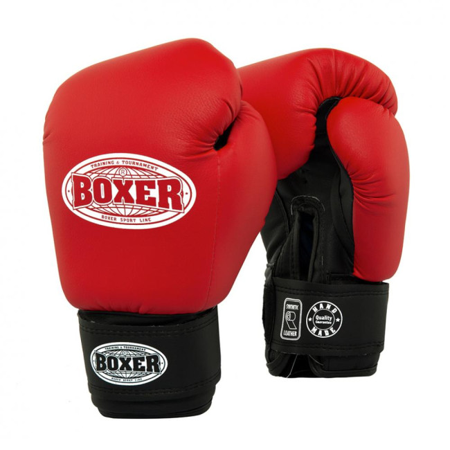 Боксерские перчатки BOXER 6 oz кожвинил 0,6 мм (красные) Боксерские перчатки BOXER 6 oz кожвинил 0,6 мм (красные)
