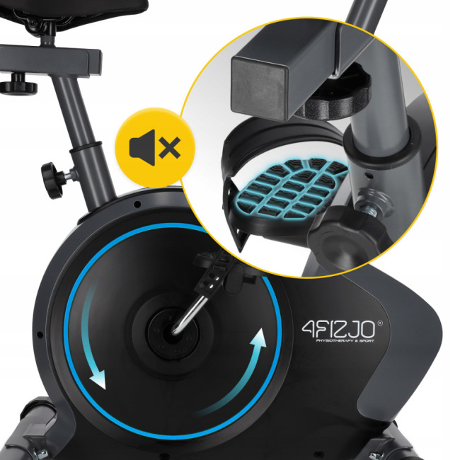 Велотренажер магнітний 4FIZJO Evo+ Black/Blue Велотренажер магнітний 4FIZJO Evo+ Black/Blue