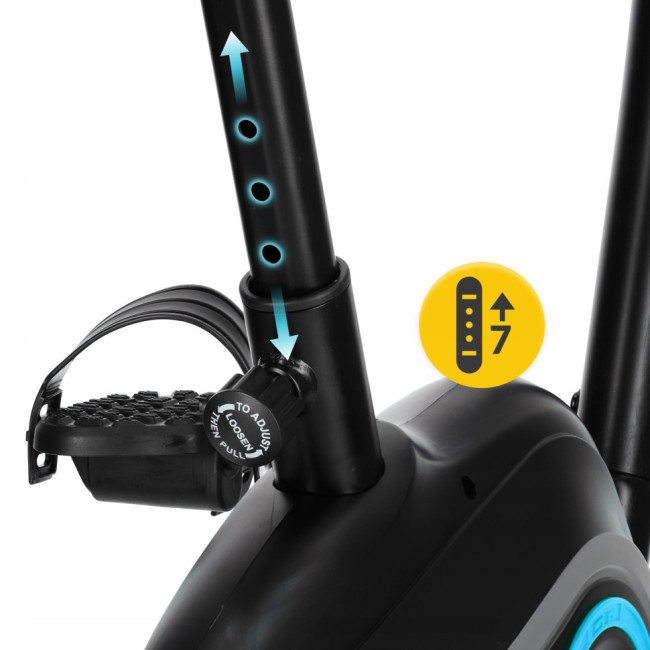 Велотренажер магнітний 4FIZJO Active+ Black/Blue Велотренажер магнітний 4FIZJO Active+ Black/Blue