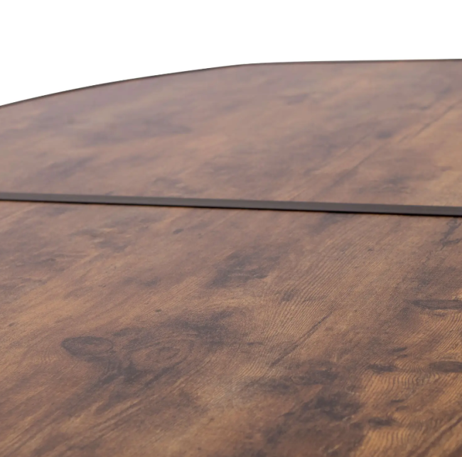 Стол Bo-Camp Woodbine Oval 150x80 cm Black/Wood look (1404230)