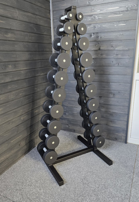 Ряд гантельний RN-Sport BLACK 1-10 кг зі стійкою Ряд гантельний RN-Sport BLACK 1-10 кг зі стійкою