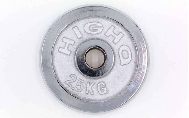 Диск хромований d-30мм HIGHQ SPORT ТА-1451 2,5кг (метал хромований)