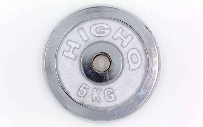 Бліни (диски) хромовані d-30 мм HIGHQ SPORT ТА-1452 5 кг Бліни (диски) хромовані d-30 мм HIGHQ SPORT ТА-1452 5 кг