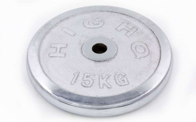 Бліни (диски) хромовані d-30 мм HIGHQ SPORT TA-1455-15S 15 кг