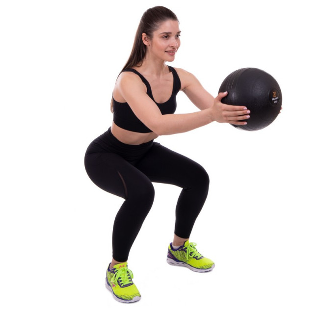 Мяч медицинский слэмбол Slam Ball FI-2672-4 4кг черный
