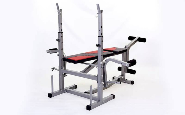 Скамья для жима Micro + 4 грифа + 62 кг блинов RN-Sport