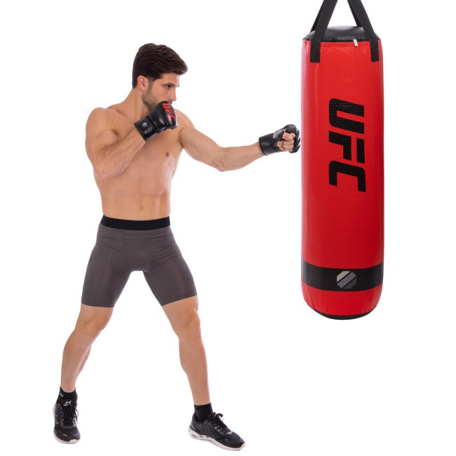 Мешок боксерский Цилиндр PVC h-117см UFC MMA UHK-69747 (d-33см, вес-36кг, красный)