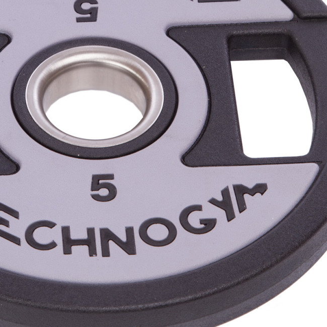 Бліни (диски) поліуретанові 2 Handle металева втулка d-51 мм TECHNOGYM TG-1837-5 5 кг чорний Бліни (диски) поліуретанові 2 Handle металева втулка d-51 мм TECHNOGYM TG-1837-5 5 кг чорний