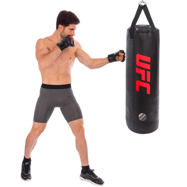 Мешок боксерский Цилиндр PVC h-117см UFC Standard UHK-69746 (d-33см, вес-45кг, черный)