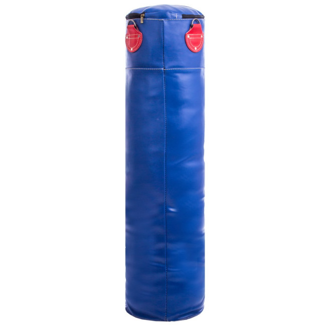 Мешок боксерский Цилиндр Кожа h-120см BOXER Классик 1001-02 (наполнитель-ветошь х-б, d-33см, вес-31кг, синий)