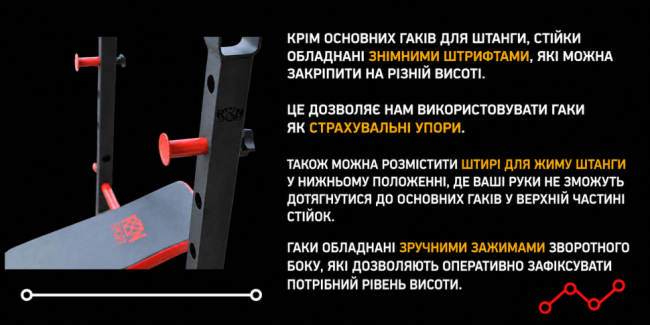 Лава для жиму ReadMeBlack + Штанга 75 кг із гантелями 2х20 кг RN-Sport